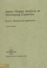 Input - Output Analysis in Developing Countries